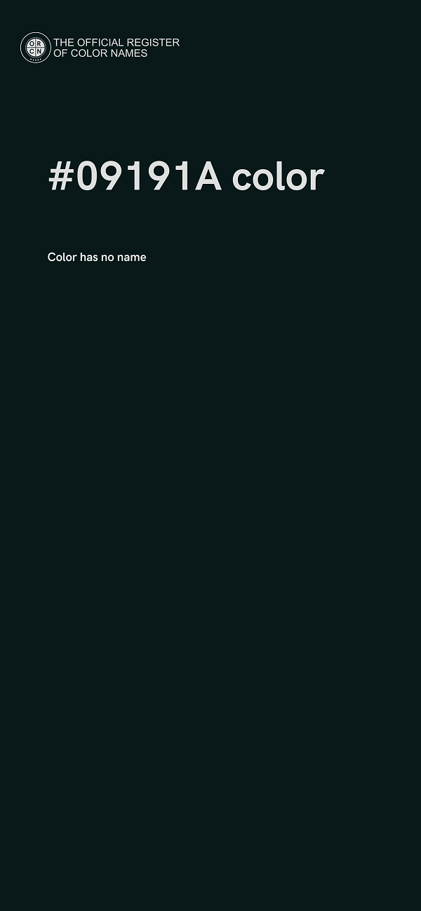 #09191A color image