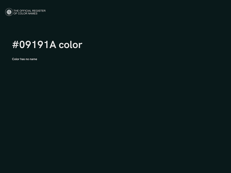 #09191A color image