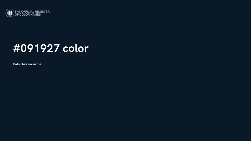#091927 color image