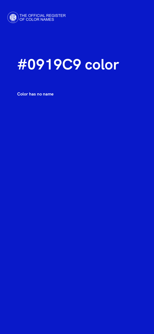 #0919C9 color image