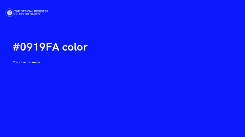 #0919FA color image