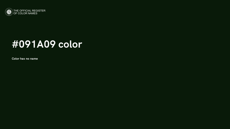 #091A09 color image