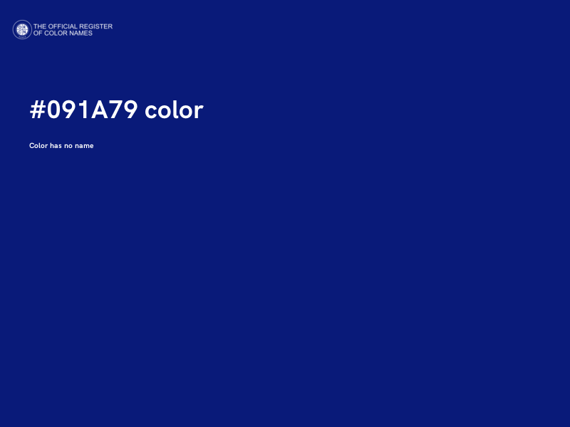 #091A79 color image