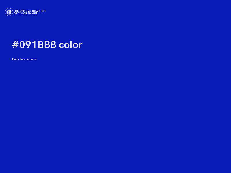 #091BB8 color image