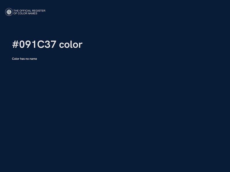 #091C37 color image