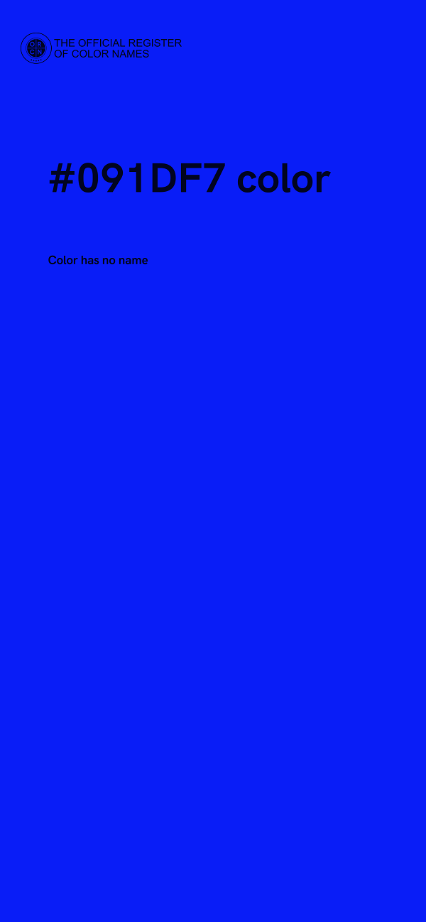 #091DF7 color image