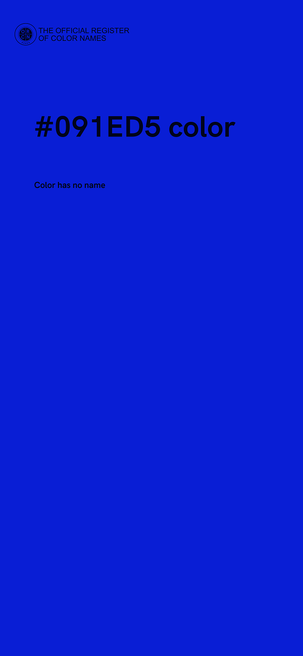 #091ED5 color image