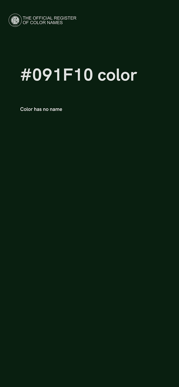 #091F10 color image