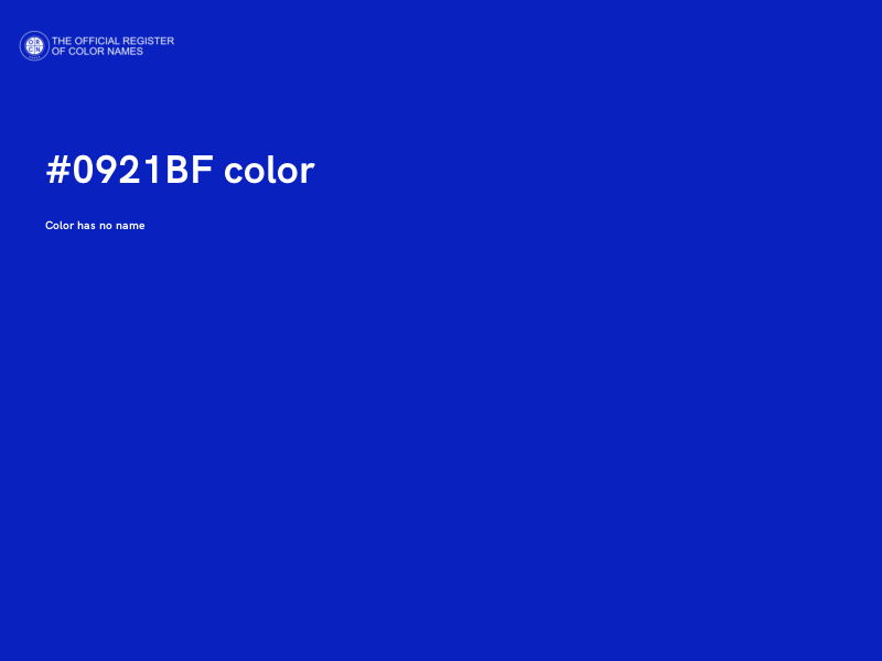 #0921BF color image