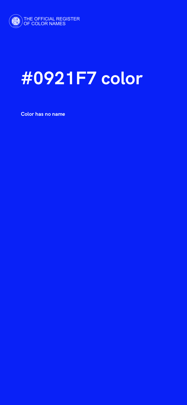 #0921F7 color image