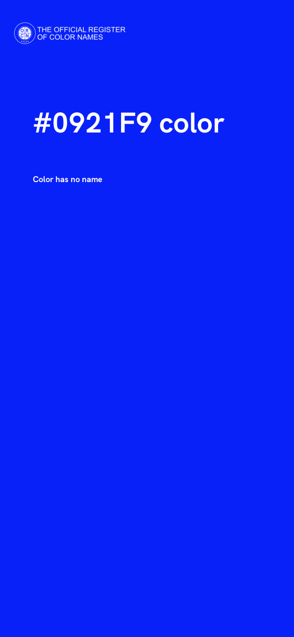 #0921F9 color image