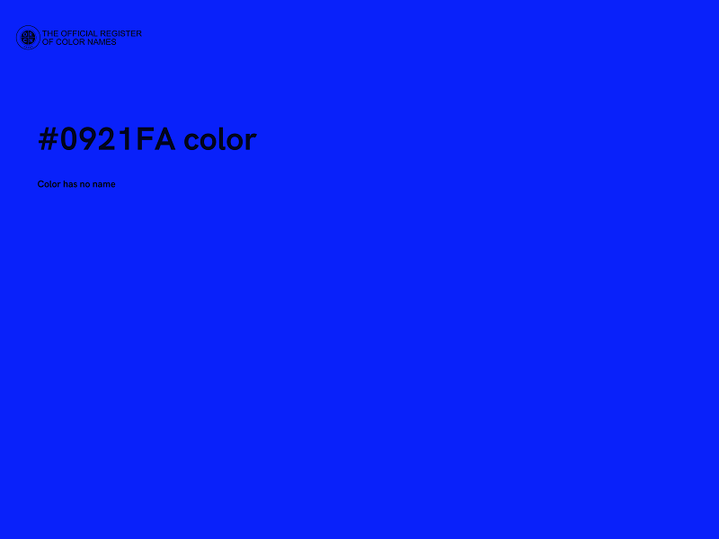 #0921FA color image