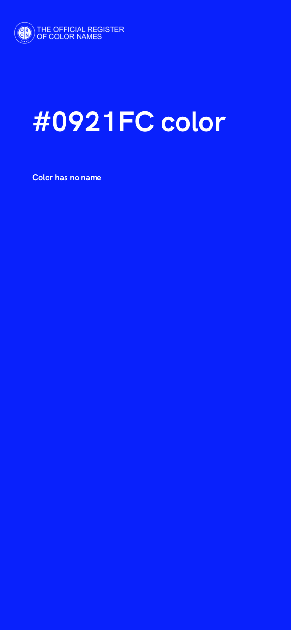 #0921FC color image