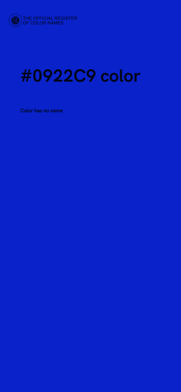 #0922C9 color image