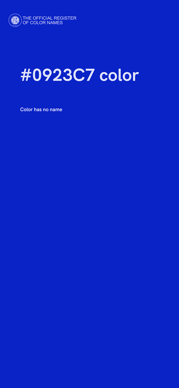 #0923C7 color image