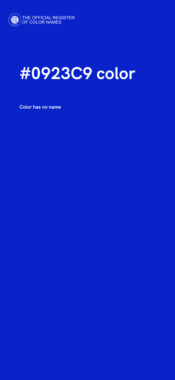 #0923C9 color image