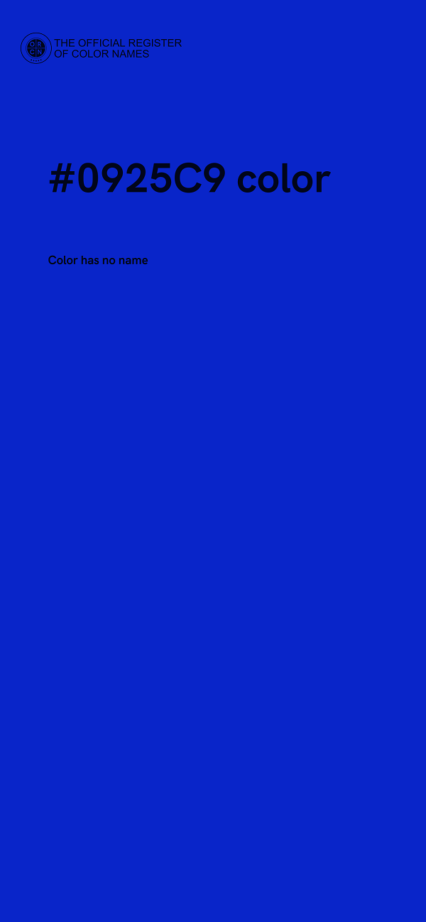 #0925C9 color image