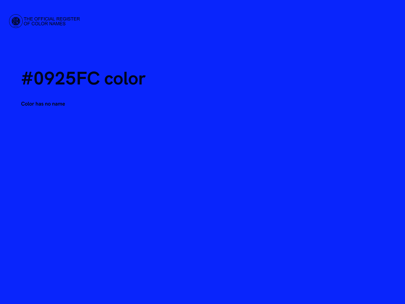 #0925FC color image