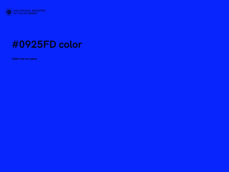 #0925FD color image