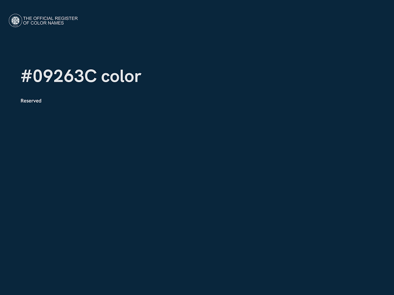 #09263C color image