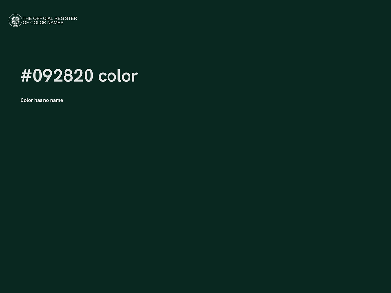 #092820 color image