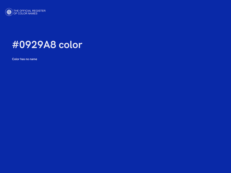 #0929A8 color image