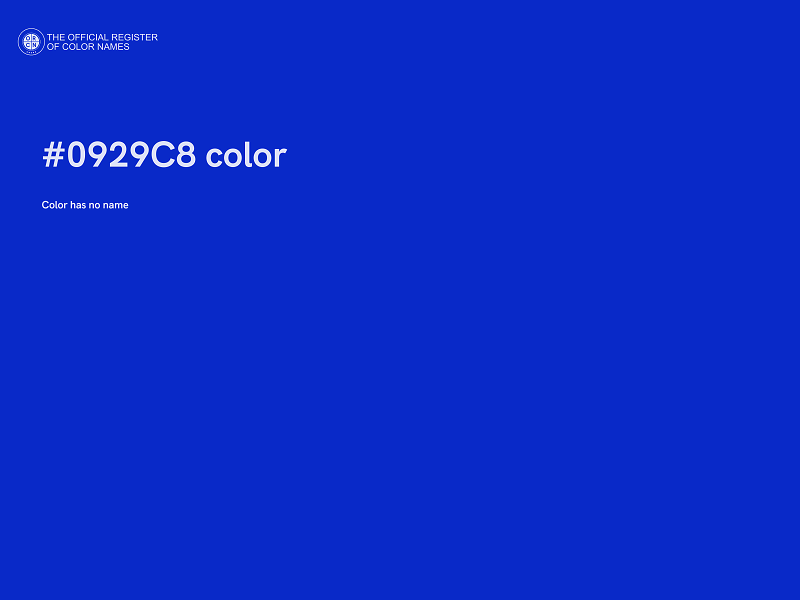 #0929C8 color image