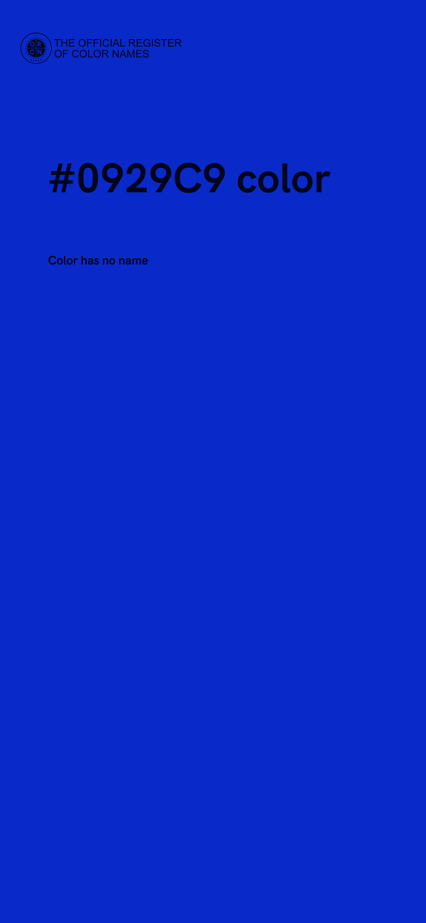 #0929C9 color image