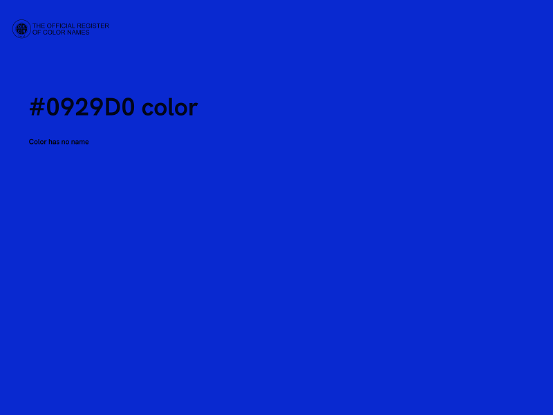 #0929D0 color image