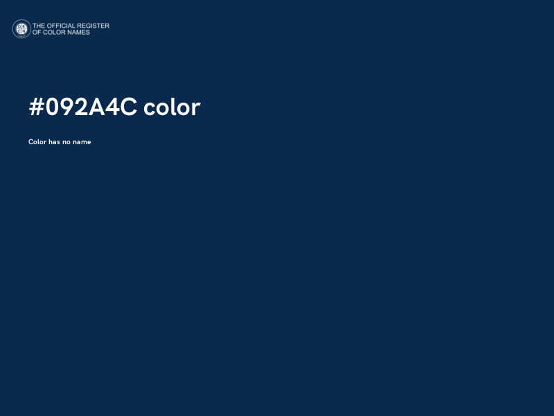 #092A4C color image