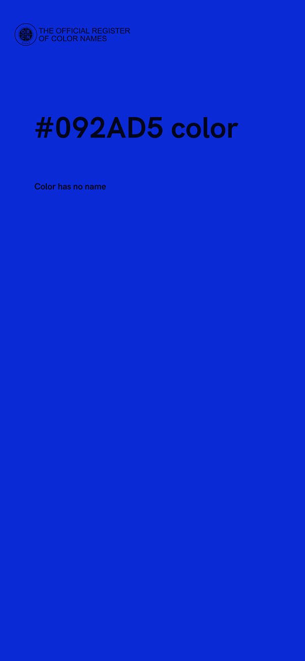 #092AD5 color image