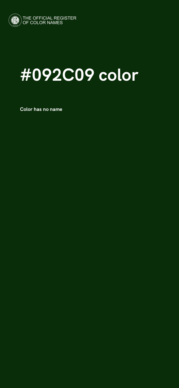 #092C09 color image