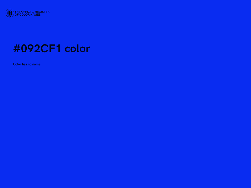 #092CF1 color image