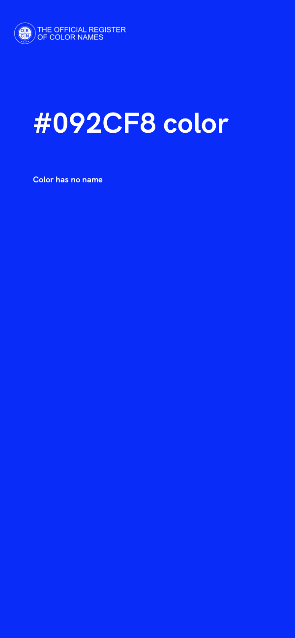 #092CF8 color image