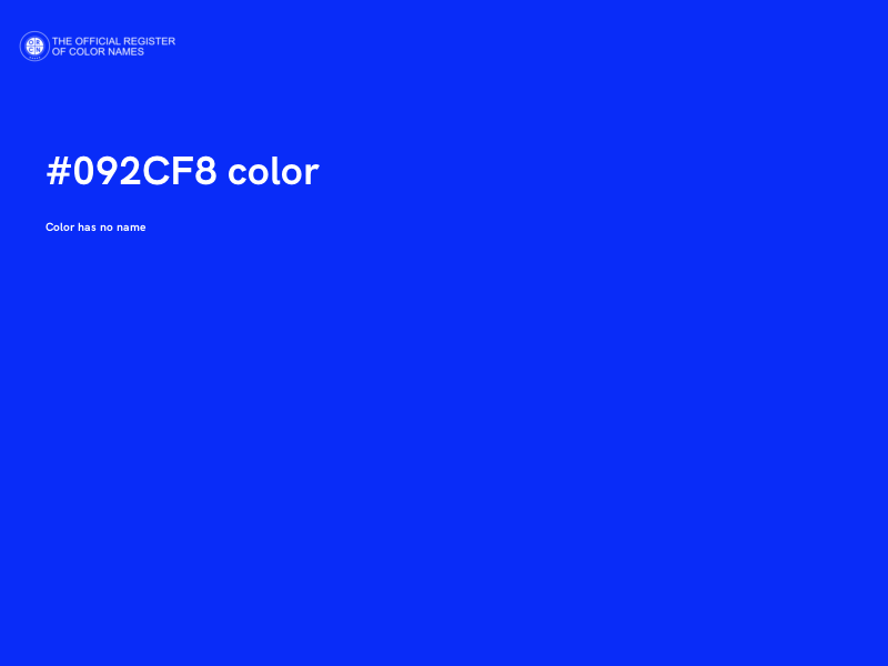 #092CF8 color image