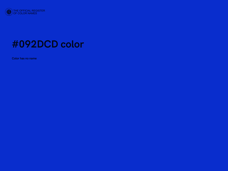 #092DCD color image