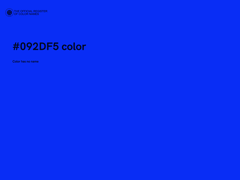 #092DF5 color image