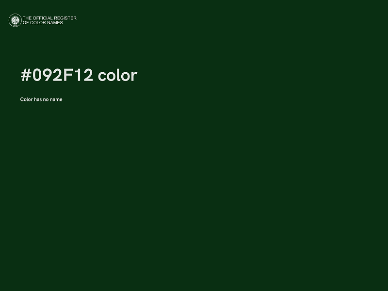 #092F12 color image