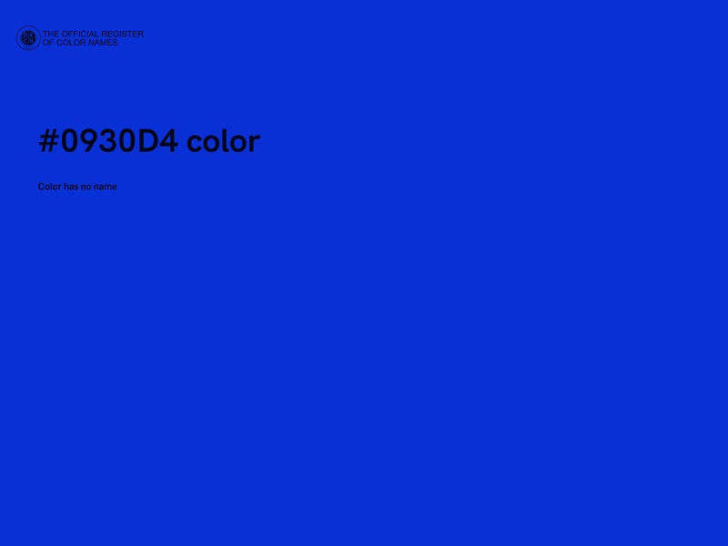 #0930D4 color image