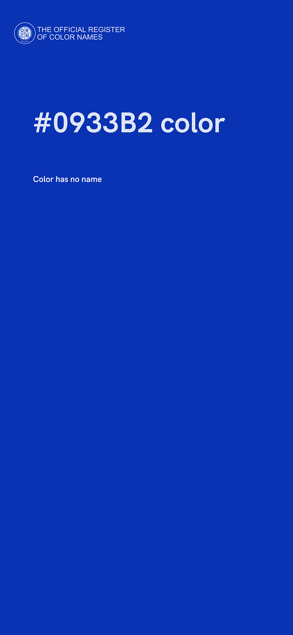 #0933B2 color image