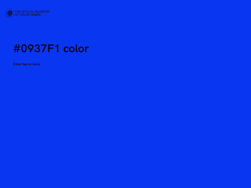 #0937F1 color image