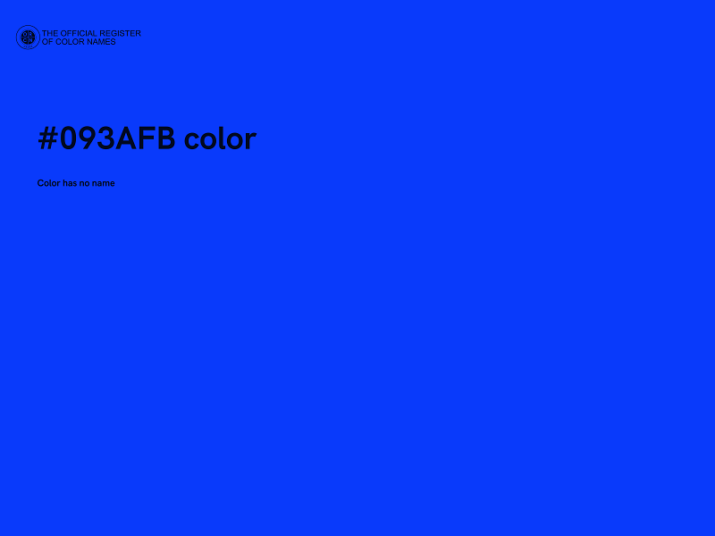 #093AFB color image