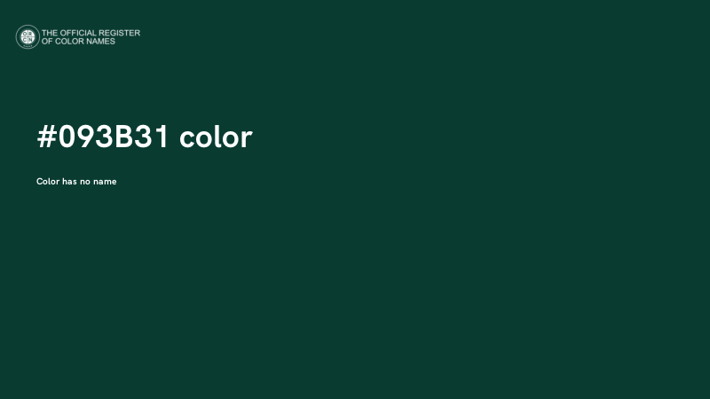 #093B31 color image