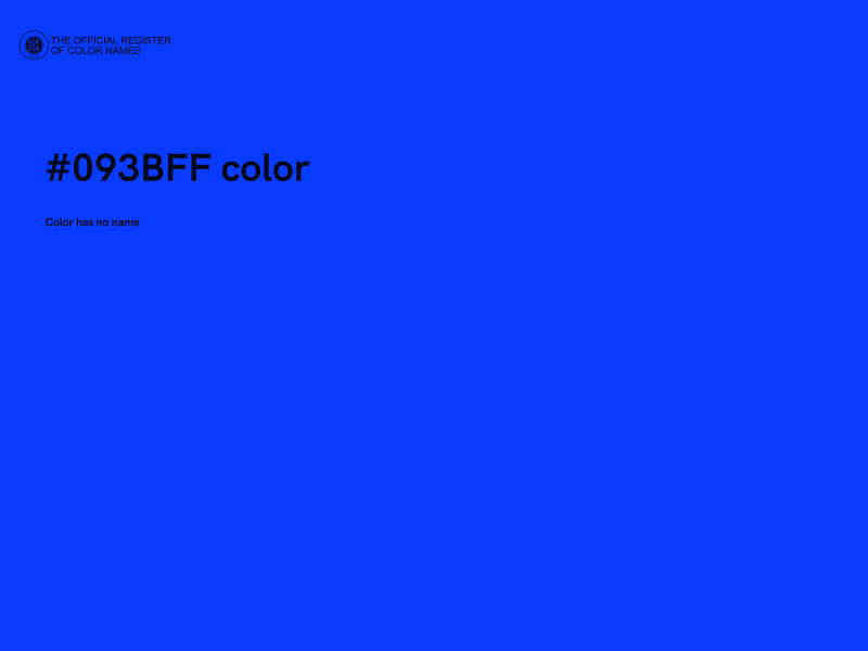 #093BFF color image