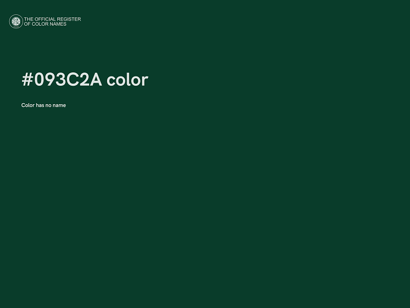 #093C2A color image