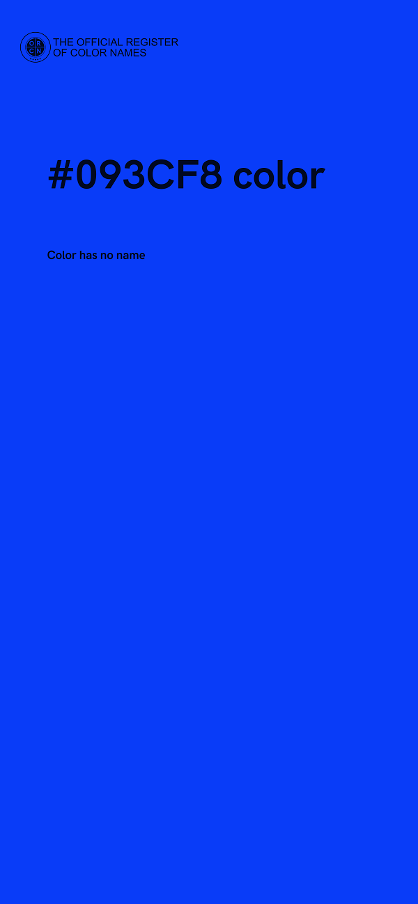 #093CF8 color image