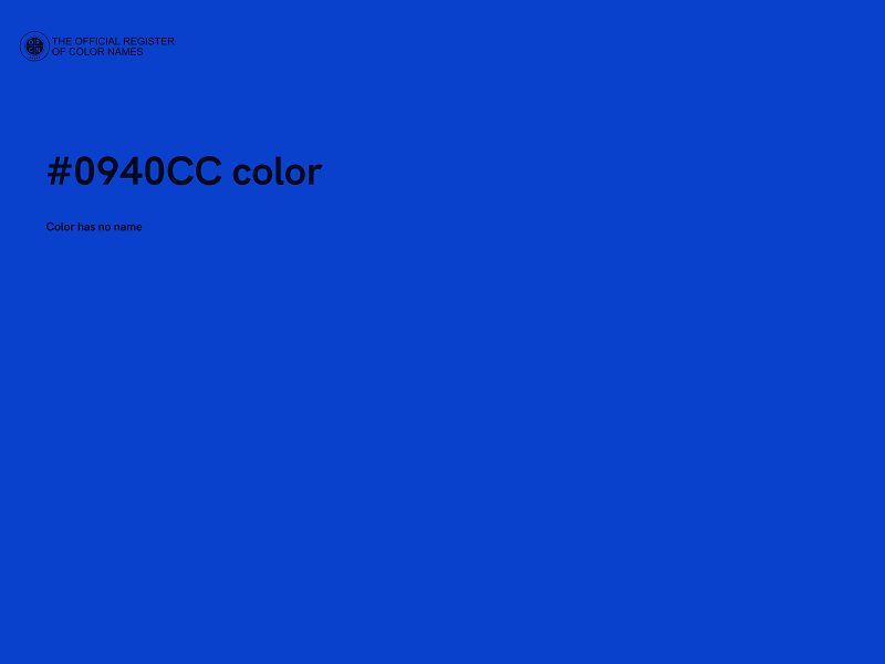 #0940CC color image