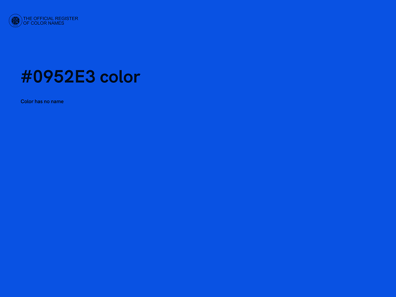 #0952E3 color image