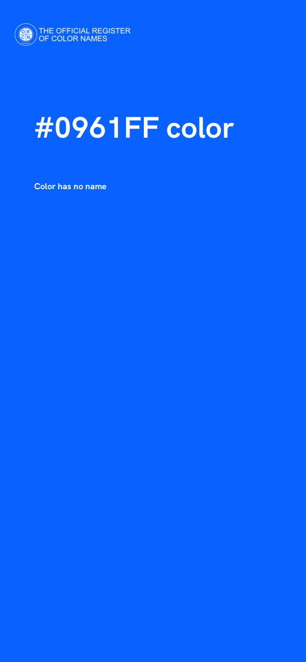 #0961FF color image