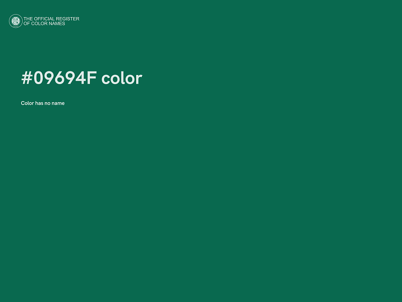 #09694F color image